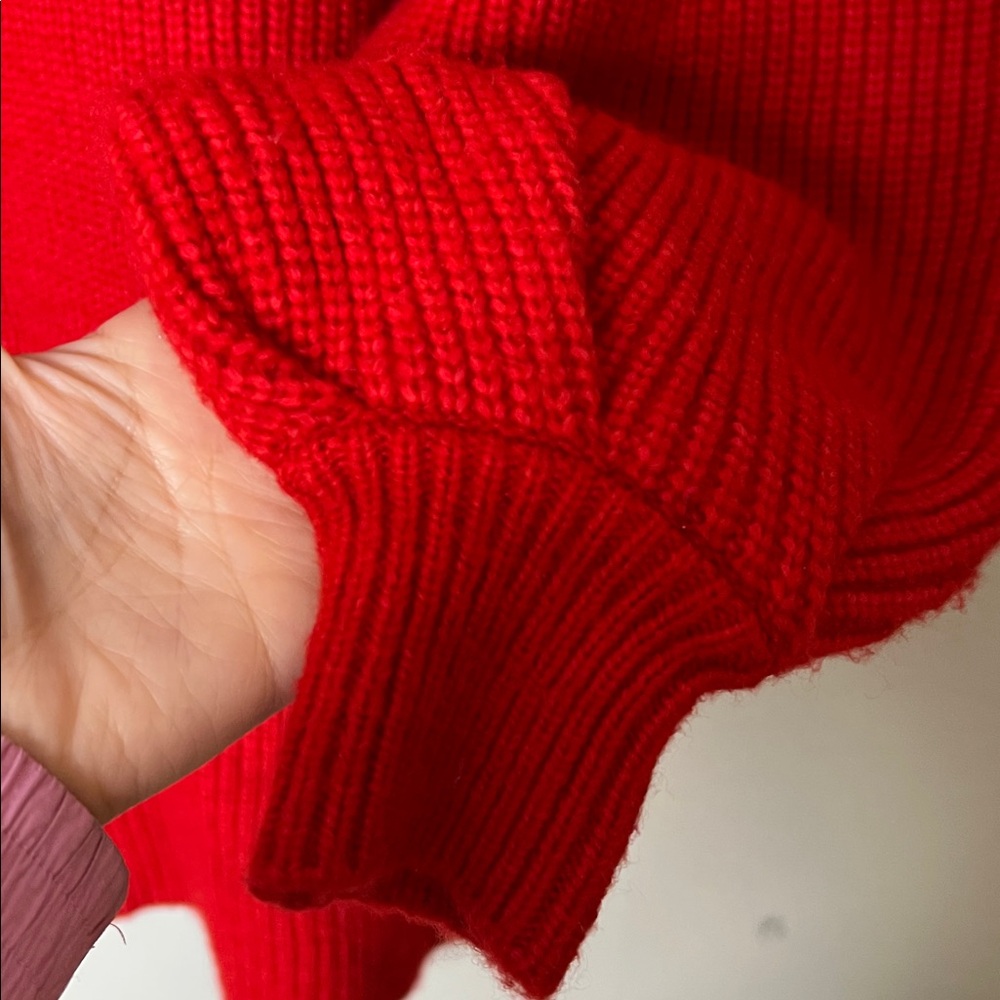 SHOW ME YOUR MUMU Dixon Sweater Dress in Red Knit N211 XS Valentine Coquette - Picture 7 of 7
